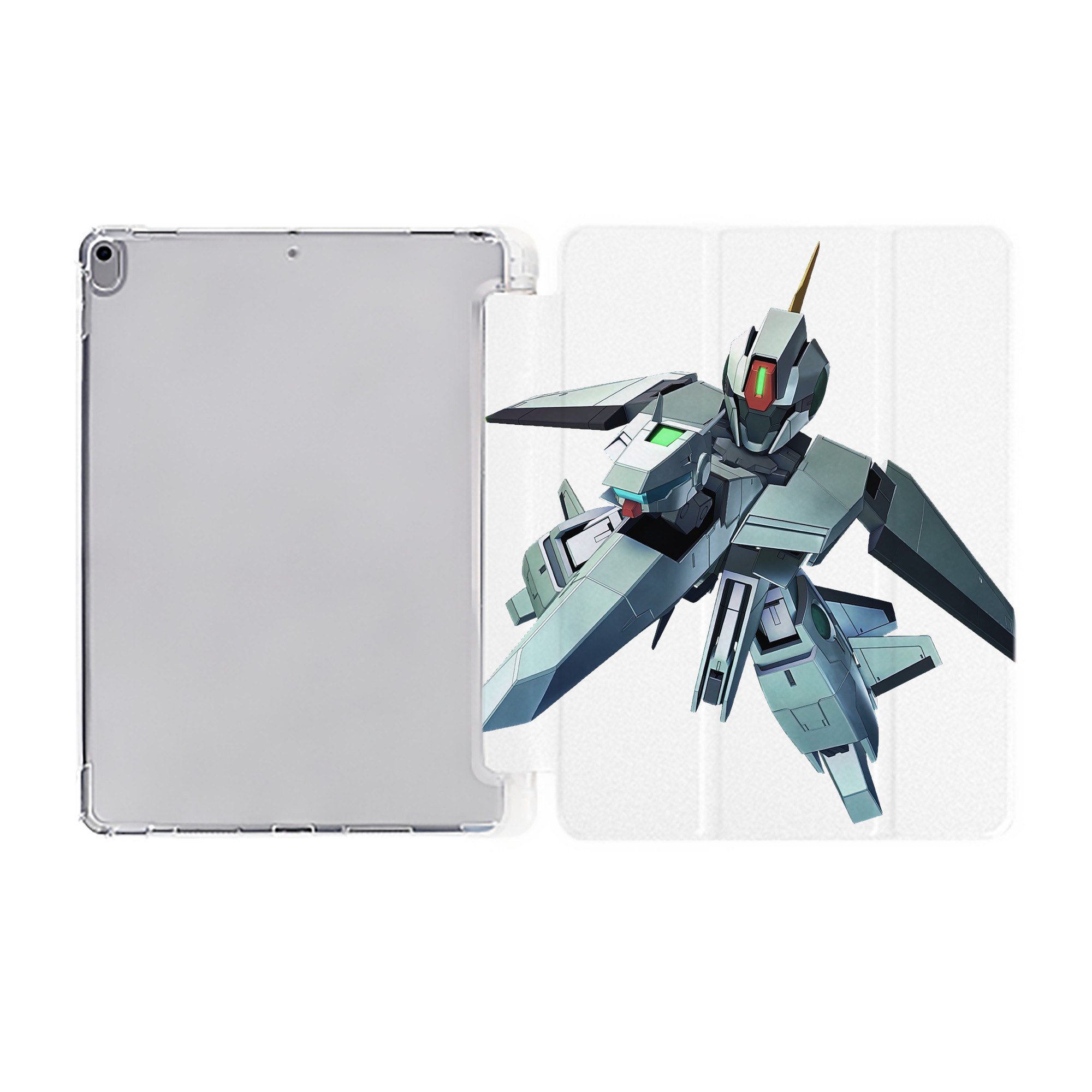 （画像用） 機動戦士ガンダム Mobile Suit Gundam IPad ケース ペン収納付き 三つ折りスタンド PUレザー×シリコン 対応機種9.5/10.5/10.9インチ